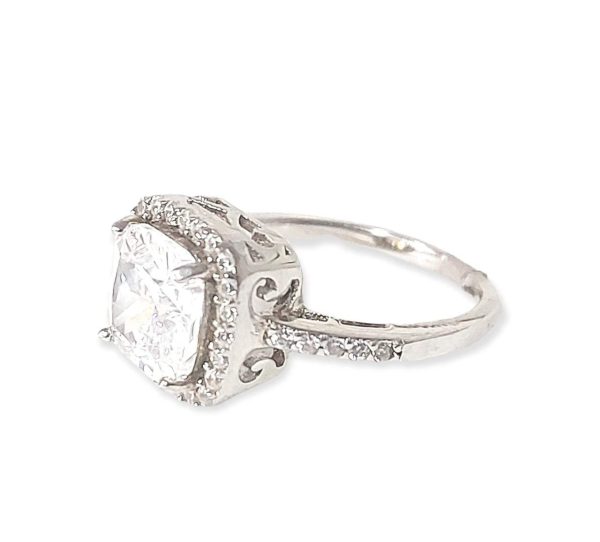 ANILLO CIRCONIAS BLANCA CUADRADA 1-08888 3 ANILLO CIRCONIAS BLANCA CUADRADA 1-08888 - Imagen 2