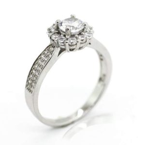 ANILLO CIRCONIA REDONDA CON CIRCONIAS ALREDEDOR I 2 FILAS DE CIRCONIAS A LOS LADOS 1-09769