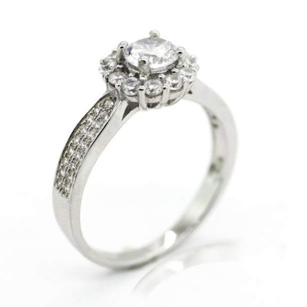 ANILLO CIRCONIA REDONDA CON CIRCONIAS ALREDEDOR I 2 FILAS DE CIRCONIAS A LOS LADOS 1-09769 2 ANILLO CIRCONIA REDONDA CON CIRCONIAS ALREDEDOR I 2 FILAS DE CIRCONIAS A LOS LADOS 1-09769