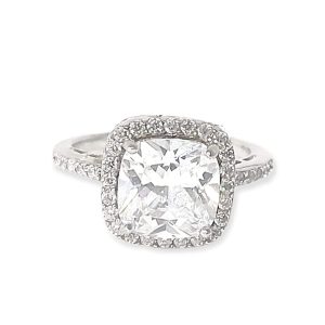 ANILLO CIRCONIAS BLANCA CUADRADA 1-08888