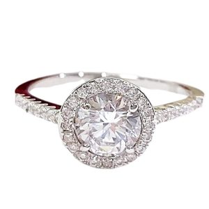 ANILLO CON CIRCONIA GRANDE CIRCULADA CON MICRO CIRCONIAS 1-06714