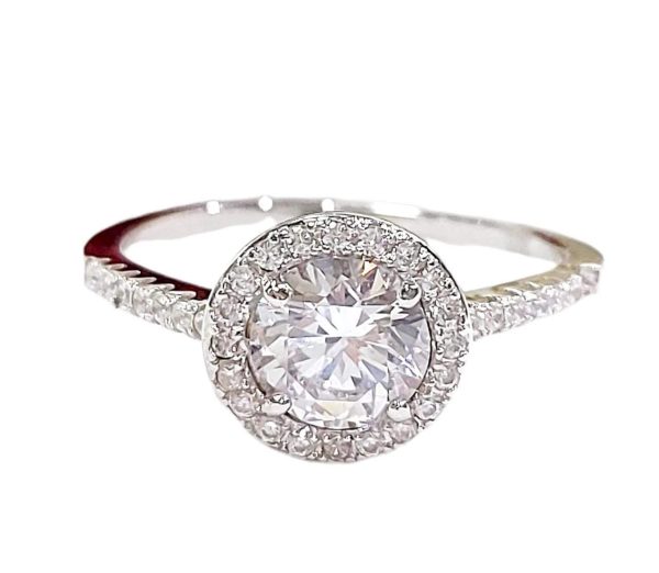 ANILLO CON CIRCONIA GRANDE CIRCULADA CON MICRO CIRCONIAS 1-06714 2 ANILLO CON CIRCONIA GRANDE CIRCULADA CON MICRO CIRCONIAS 1-06714