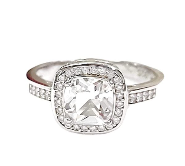 ANILLO CIRCONIA CUADRADA BLANCA CON CIRCONIAS ALREDEDOR 1-11640 2 ANILLO CIRCONIA CUADRADA BLANCA CON CIRCONIAS ALREDEDOR 1-11640