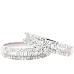 ANILLO JACKET CON BAGUETTES EN MEDIO Y CIRCONIAS ALREDEDOR CON 1 FLOR 1-11765