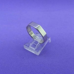 ARGOLLA OCTAGONAL DE PLATA LISA 1-00015