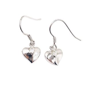 ARETES DE CORAZON CON UNA CIRCONIA EN MEDIO CON GANCHO 1-05931