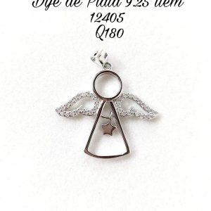 DIJE SILUETA ANGELITO  ALAS CON CIRCONIAS 1-12405