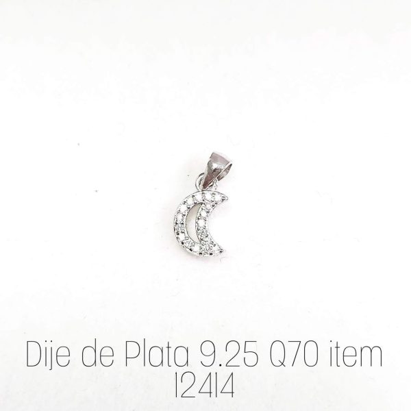 DIJE MEDIA LUNA CON CIRCONIAS 1-12414 2 DIJE MEDIA LUNA CON CIRCONIAS 1-12414