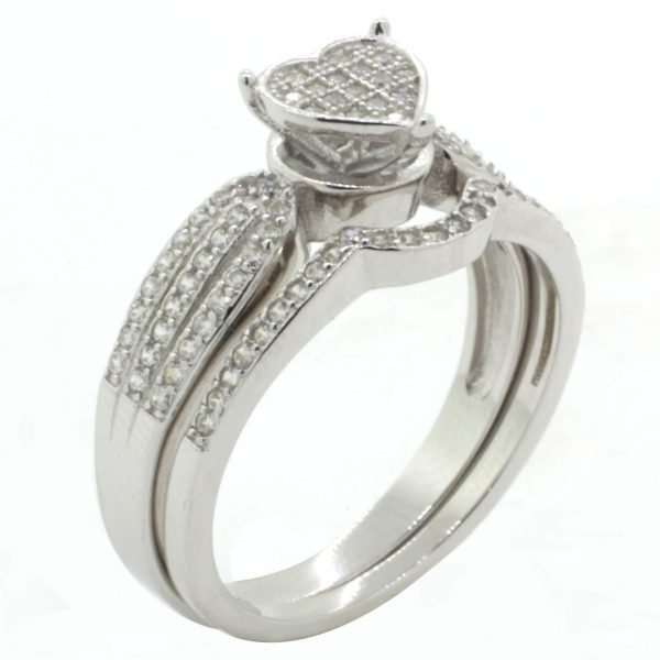 ANILLO JACKET CON FORMA DE CORAZON CON MICRO CIRCONIAS 1-07585 2 ANILLO JACKET CON FORMA DE CORAZON CON MICRO CIRCONIAS 1-07585