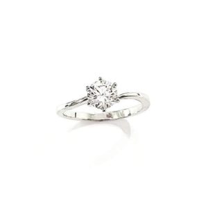 ANILLO PLATA LISA CON CIRCONIA BLANCA CON 6 PINES CON ONDAS 1-12460