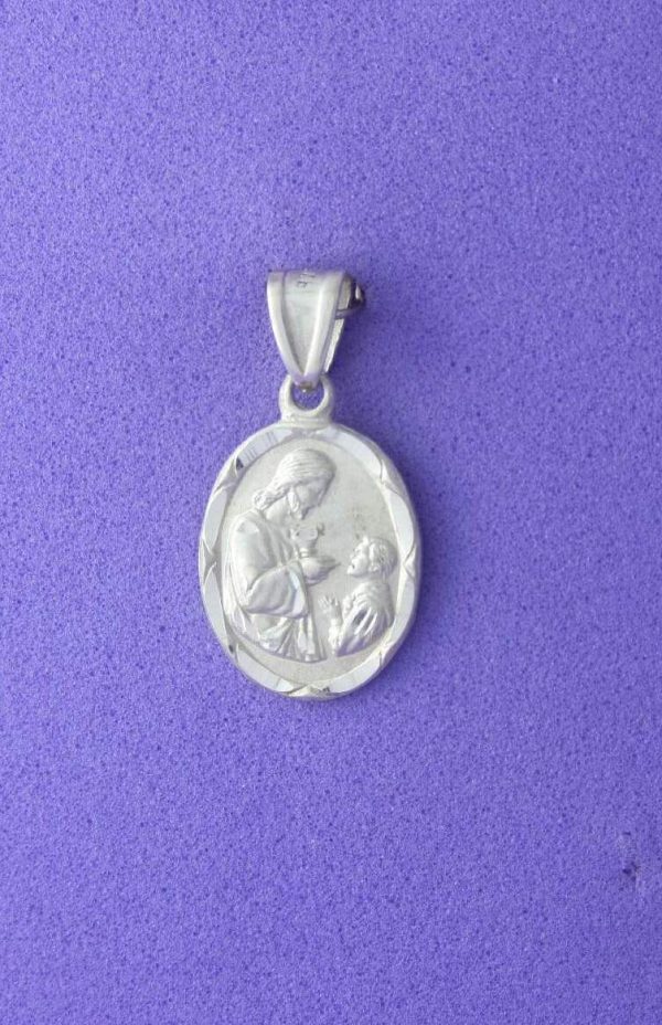 MEDALLAS DE JESUS DE PLATA LISA 1-02146 2 MEDALLAS DE JESUS DE PLATA LISA 1-02146