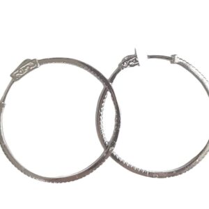 ARGOLLAS CON CIRCONIAS ADELANTE 4 CM DE DIAMETRO CON BROCHE 1-11905